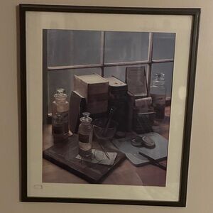 Framed Vintage Art Print with Black Frame